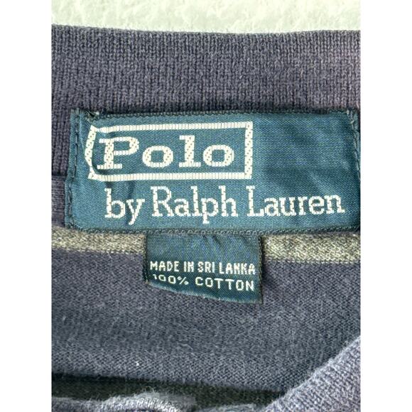 Vintage Polo Ralph Lauren Long Sleeve Rugby Shirt Men Size Large 100% Cotton - Picture 2 of 6